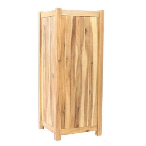 Planter hardhout vierkant (40 x 40 x 100 cm)